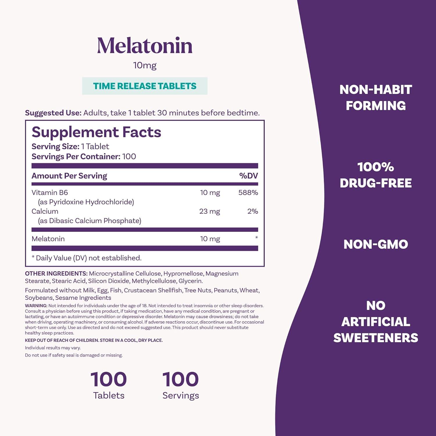 Natrol Advanced Melatonin, Sleep, 10 mg, 100 Tablets