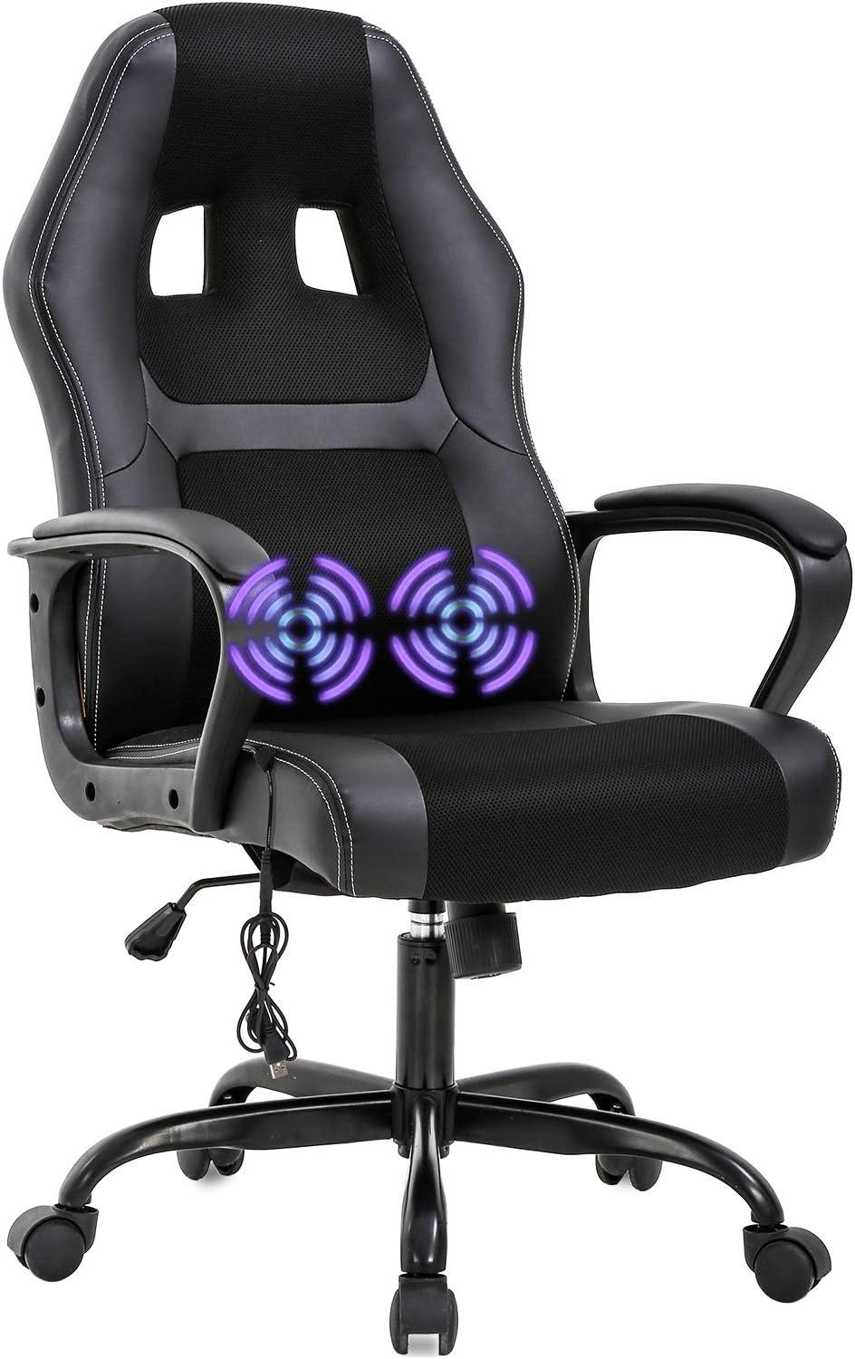 FDW Racing Gaming Chair Home Office Chair Ergonomic Desk Chair Massage PU Leather Computer Chair with Lumbar Support Headrest Armrest ,Camo