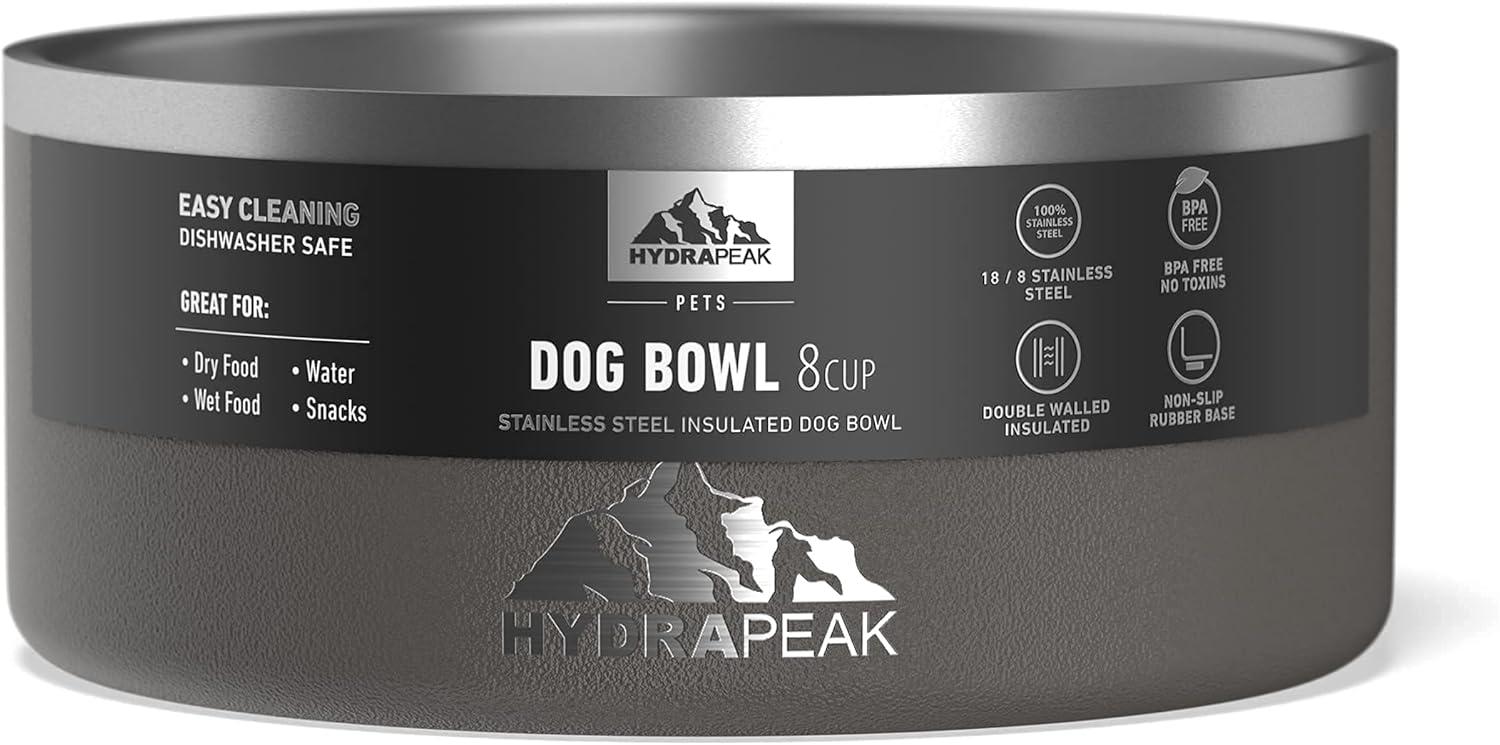 Hydrapeak Non Slip Stainless Steel Dog Bowl