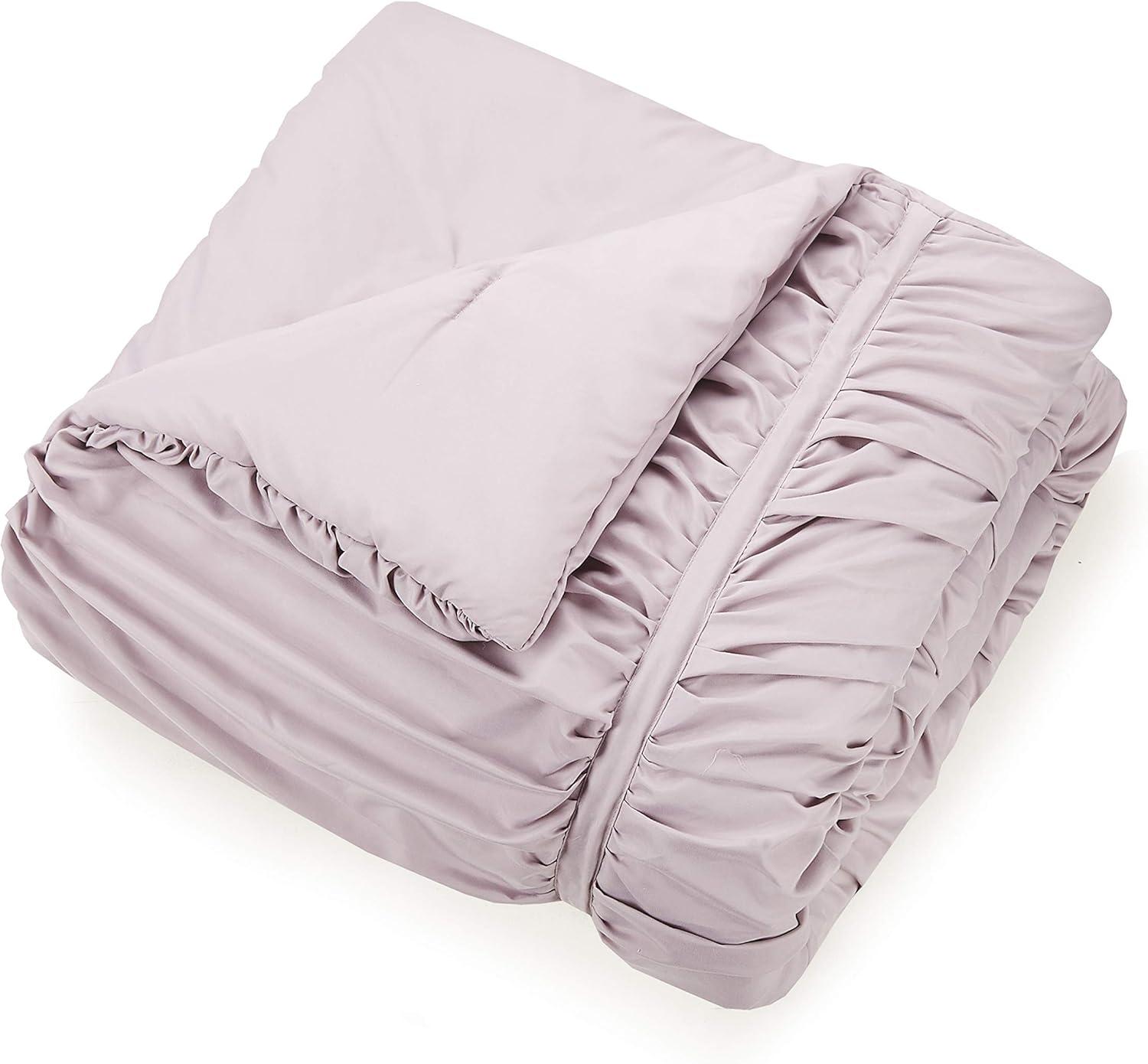 Modern Heirloom Emily Ruched Solid Textured Comforter Set