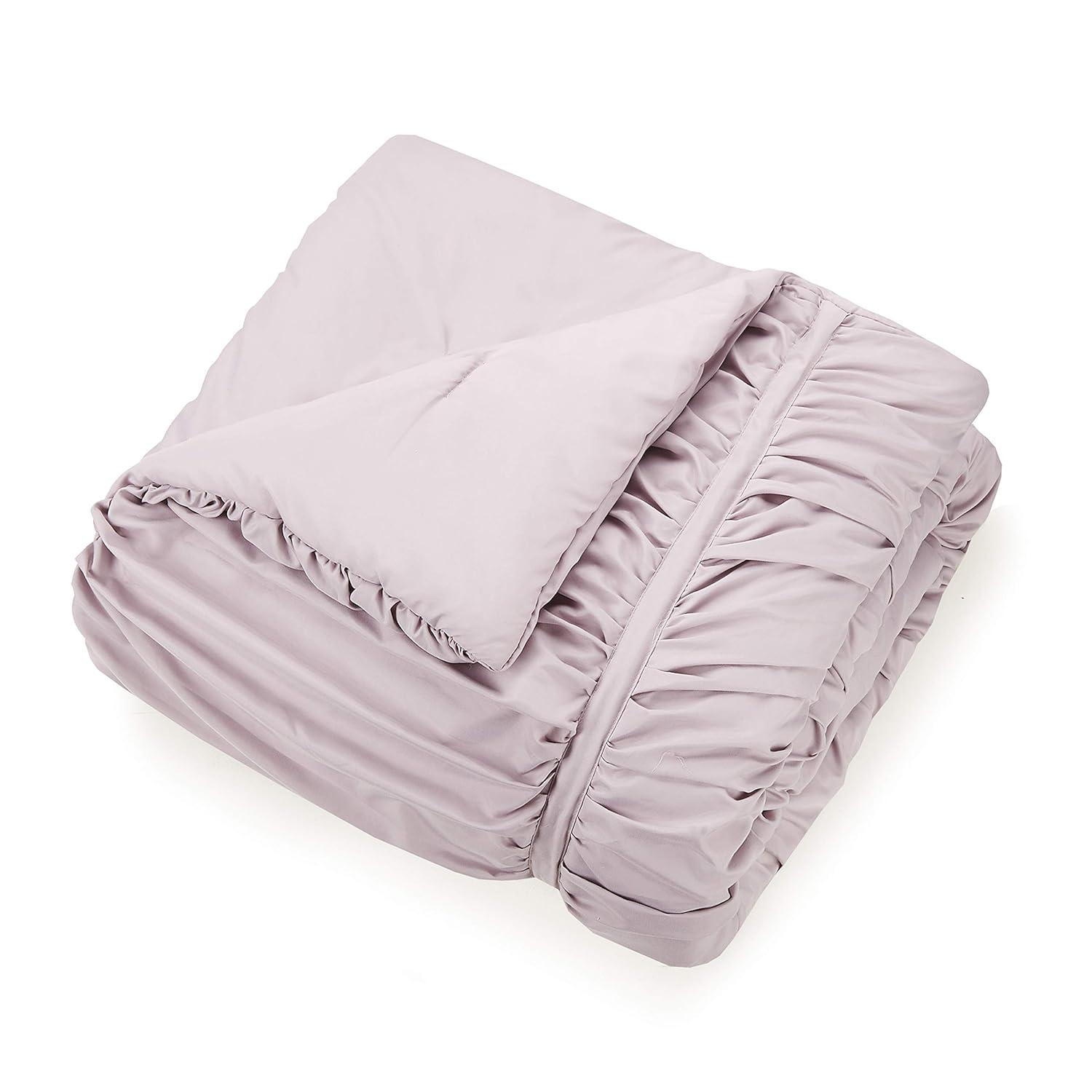 Modern Heirloom Emily Ruched Solid Textured Comforter Set