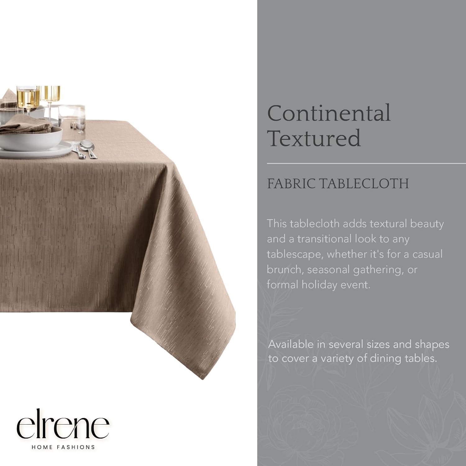 Elrene Continental Solid Texture Water and Stain Resistant Tablecloth - Elrene Home Fashions