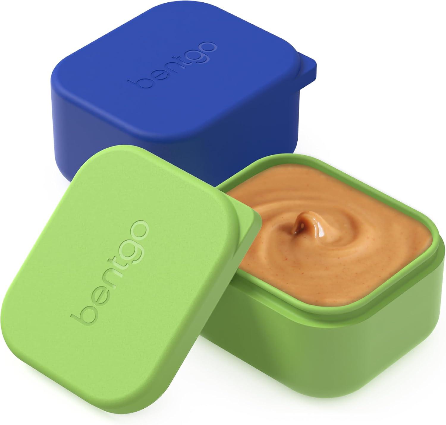 Bentgo Blue and Green Silicone Dipping Sauce Containers Set