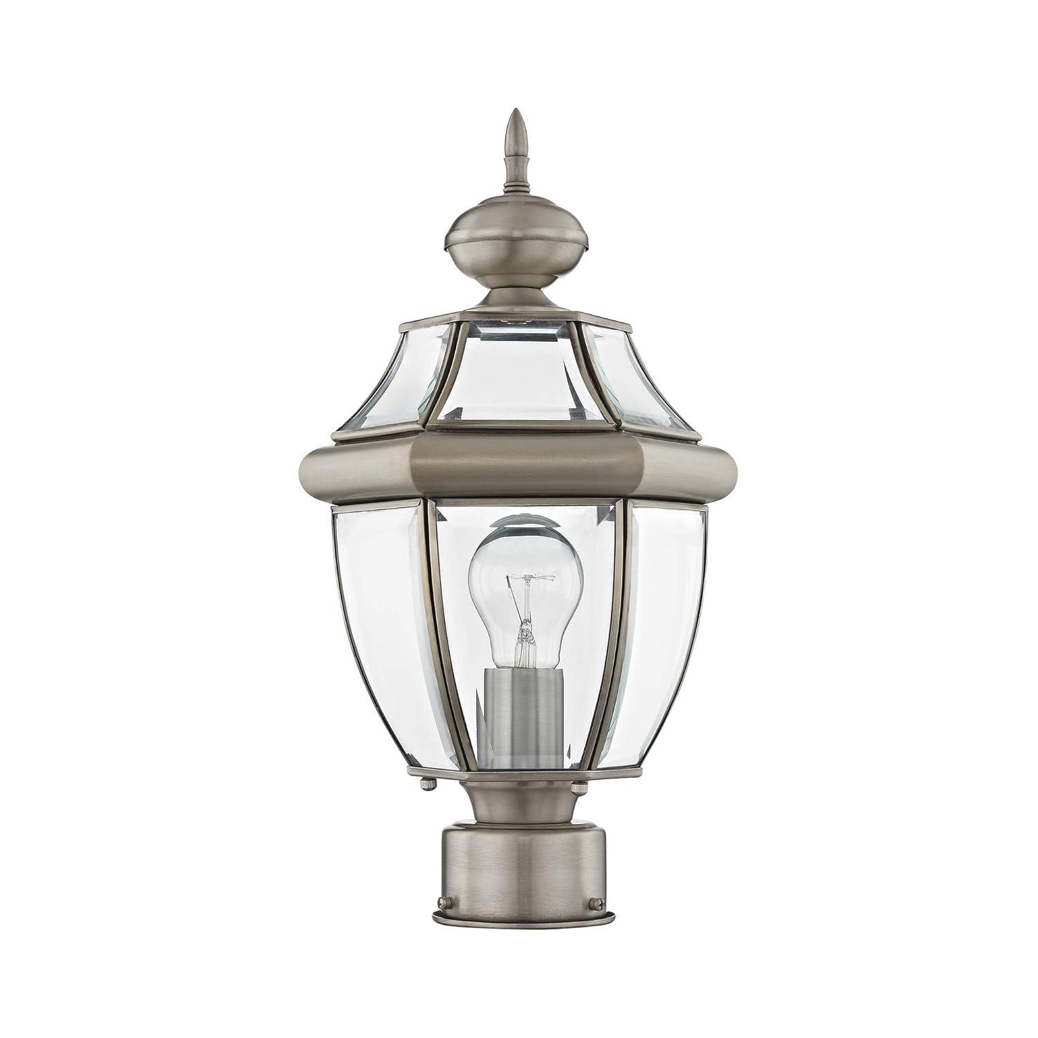 Lighting Lumens Outdoor Post Lantern Pendant Lighting Fixture - with Clear Glass Shade
