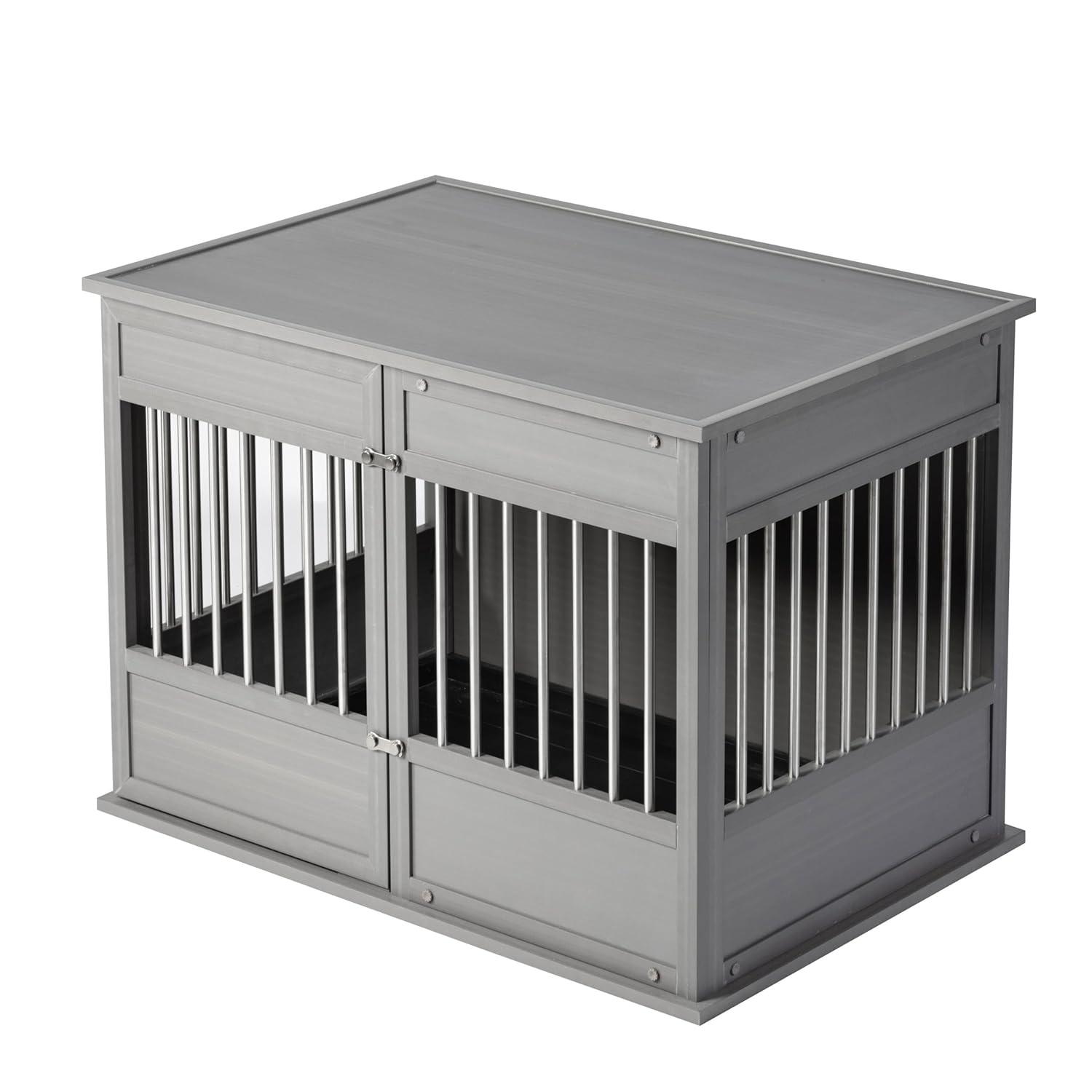 New Age Pet Horizon Pet Crate - ECOFLEX, Stainless Steel, Easy Access Door, 10-Year Warranty