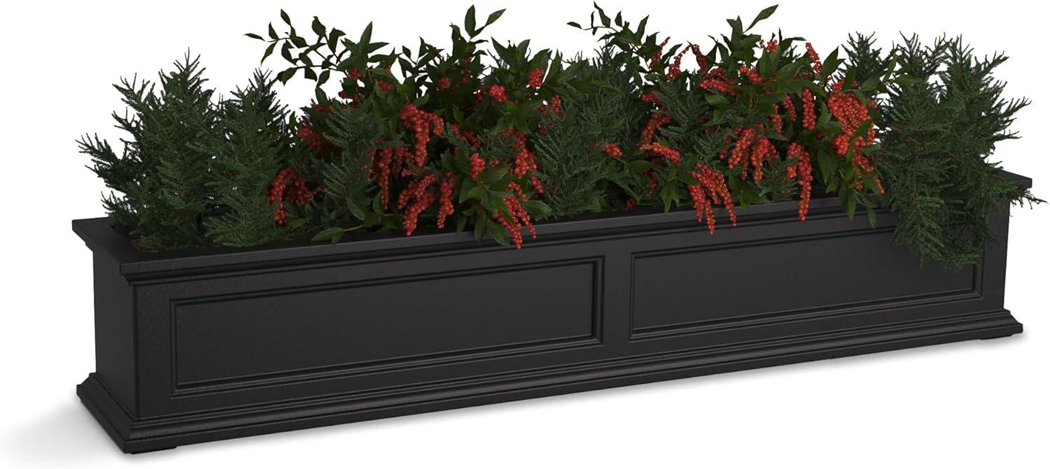 The Anastasiya Resin Window Box Planter with Water Reservoir