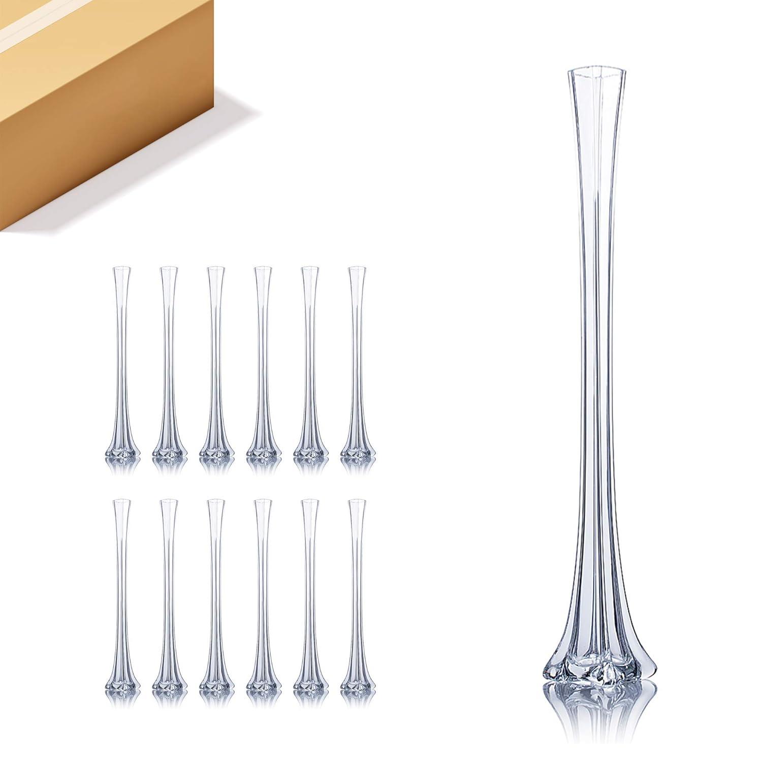 87187 24 in. Tower Vase, Clear