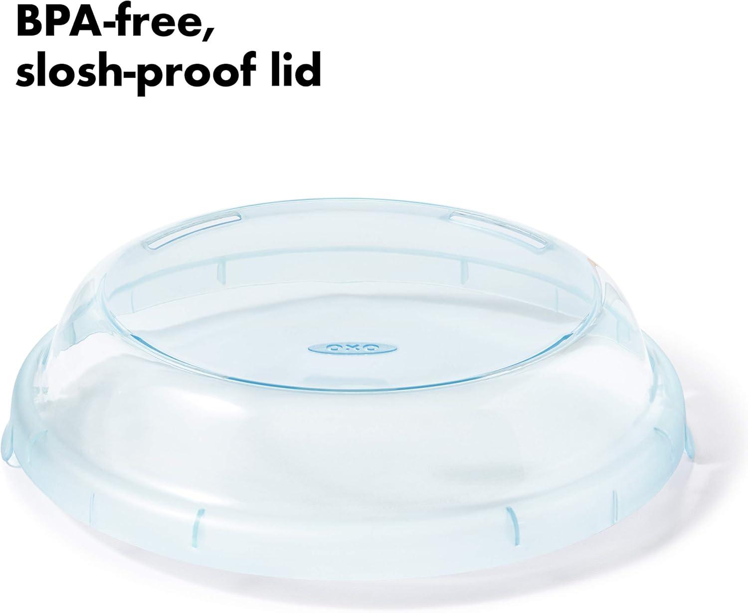 9-Inch Clear Glass Pie Plate with BPA-Free Lid