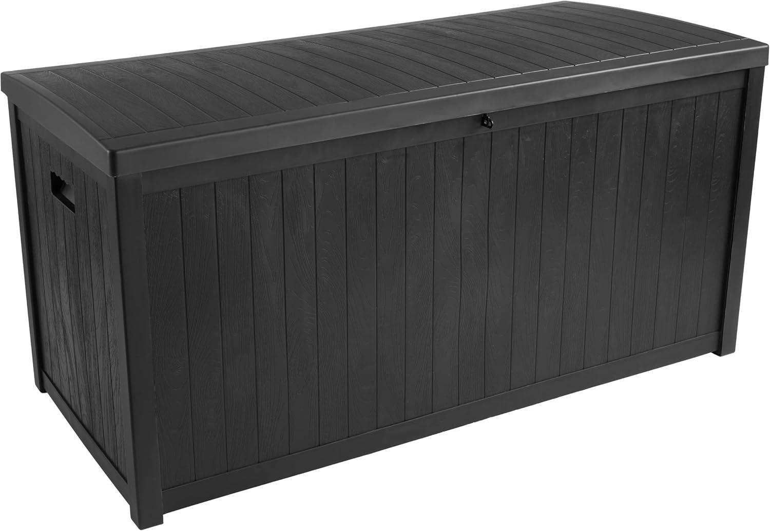 Outdoor Storage Box - 113 Gallon Lockable Deck Box for Pool Accessories, Patio Furniture Cushions, or Package Delivery for Outside by Pure Garden