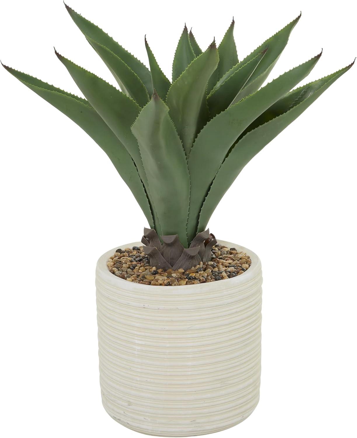 Lush 31" Agave Artificial Floor Plant in Round Plastic Pot