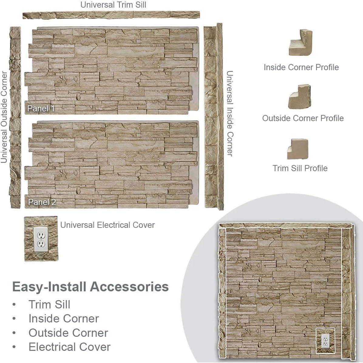 EverStone Cascade Faux Stone Panel