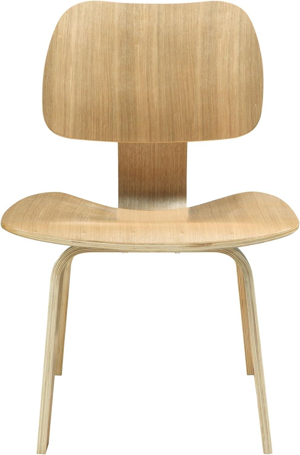 Fathom Dining Wood Side Chair Natural - Modway: Plywood Design, 331 lbs Capacity, Spot Clean