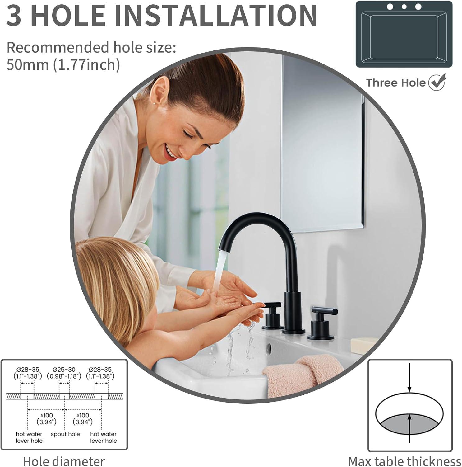 Widespread 2-handle Bathroom Faucet