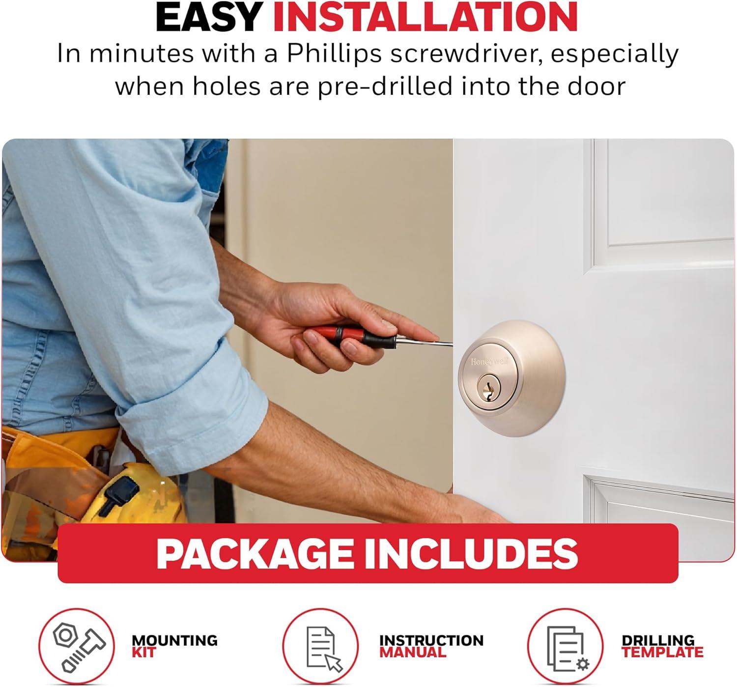 Honeywell 8111309 Single Cylinder Deadbolt