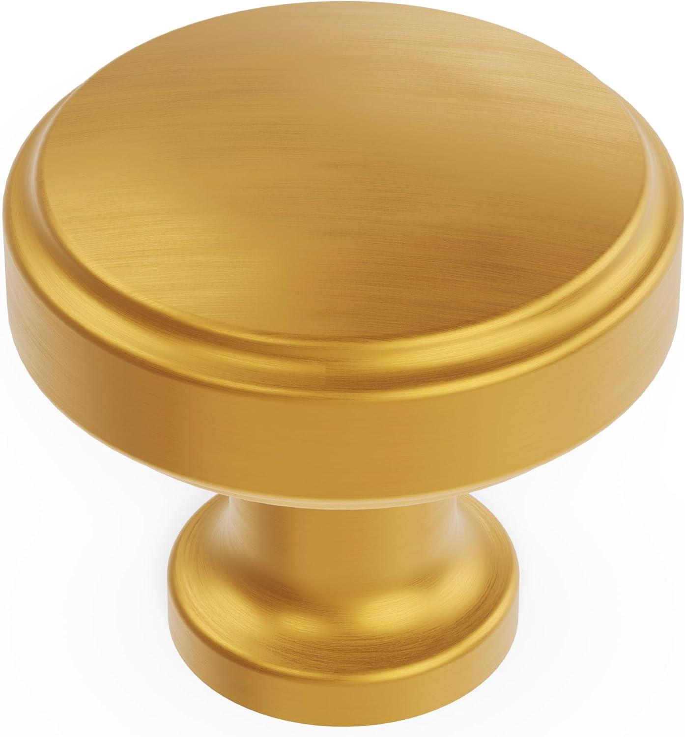 Champagne Bronze Round Cabinet Knob with Mounting Hardware