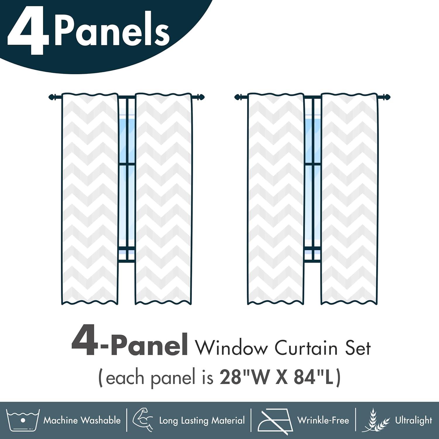 Ambesonne Microfiber Semi Sheer Curtain
