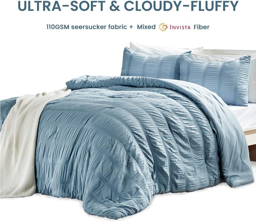 Nestl Bed-in-A-Bag Pleated Comforter Set with Bed Sheets