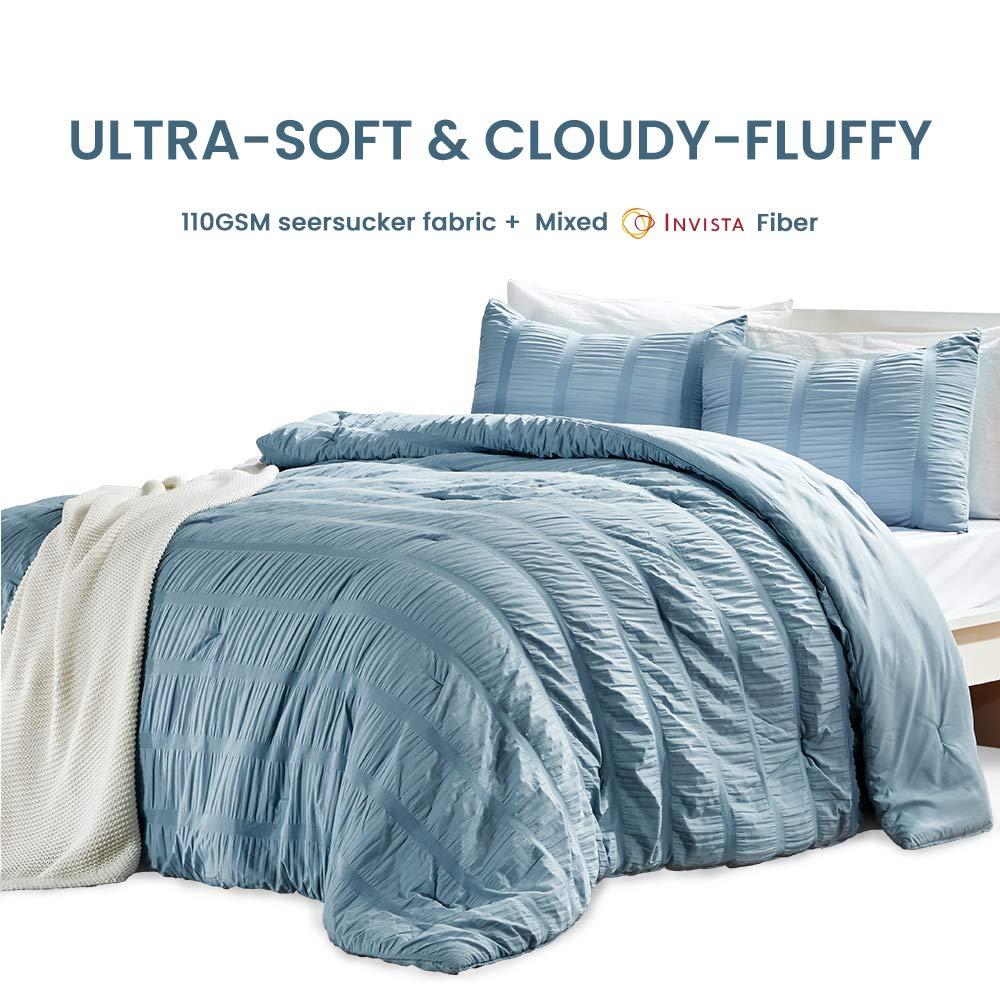 Nestl Bed-in-A-Bag Pleated Comforter Set with Bed Sheets
