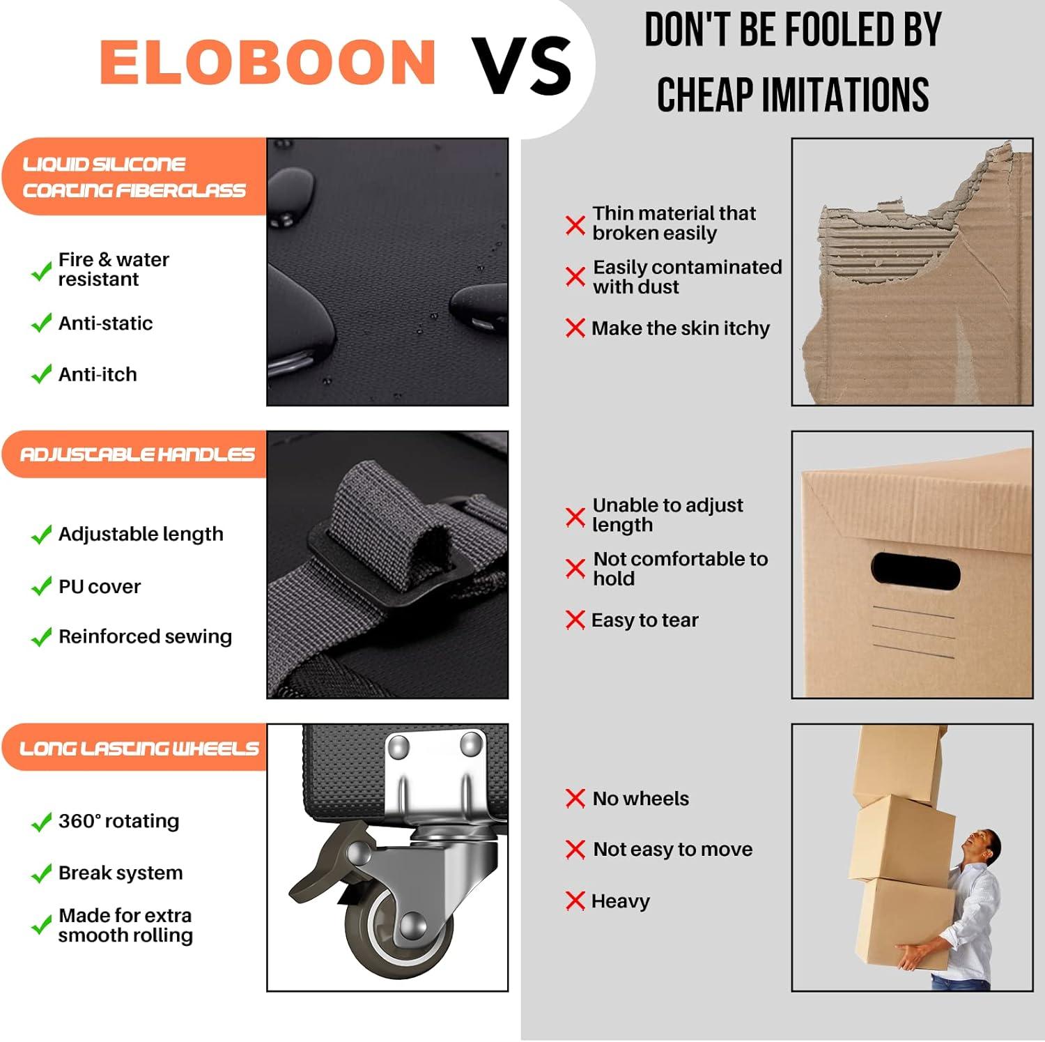 Collapsible File Organizer Box with Lock, Fireproof Document Box on Wheels, Rolling File Cabinet for Hanging Letter/Legal Folders, Black