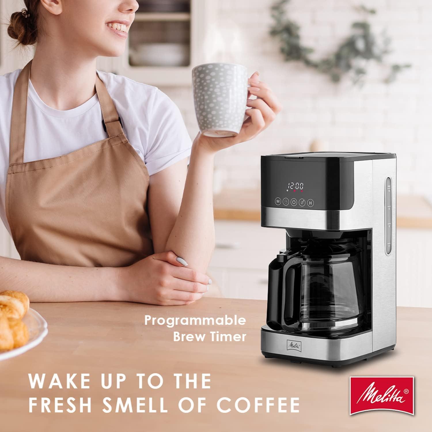 Melitta Aroma Tocco 10-cup Drip Coffee Maker With Glass Carafe And Touch Control Display