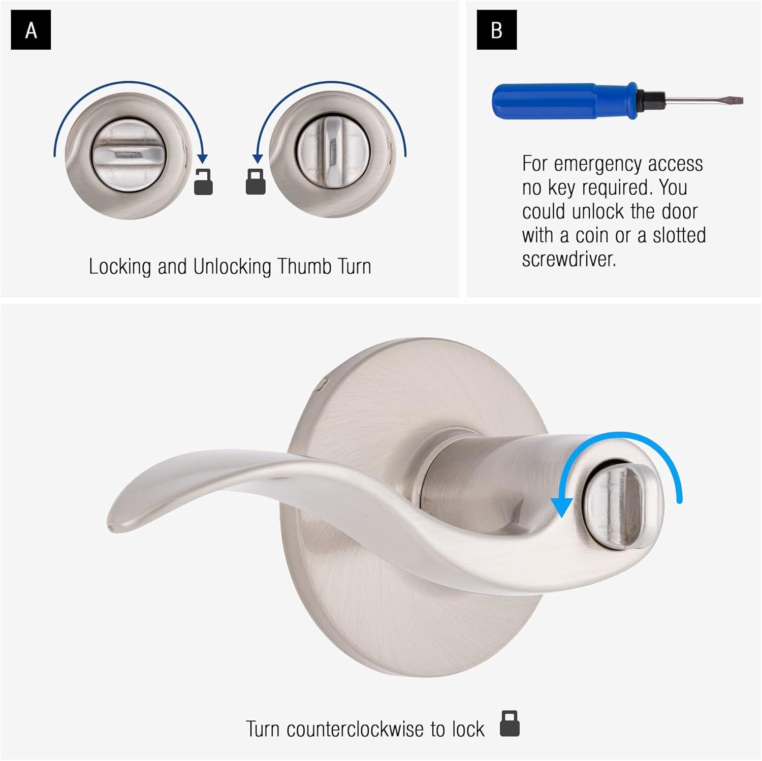 Brinks Raleigh Transitional Privacy Wave Lever