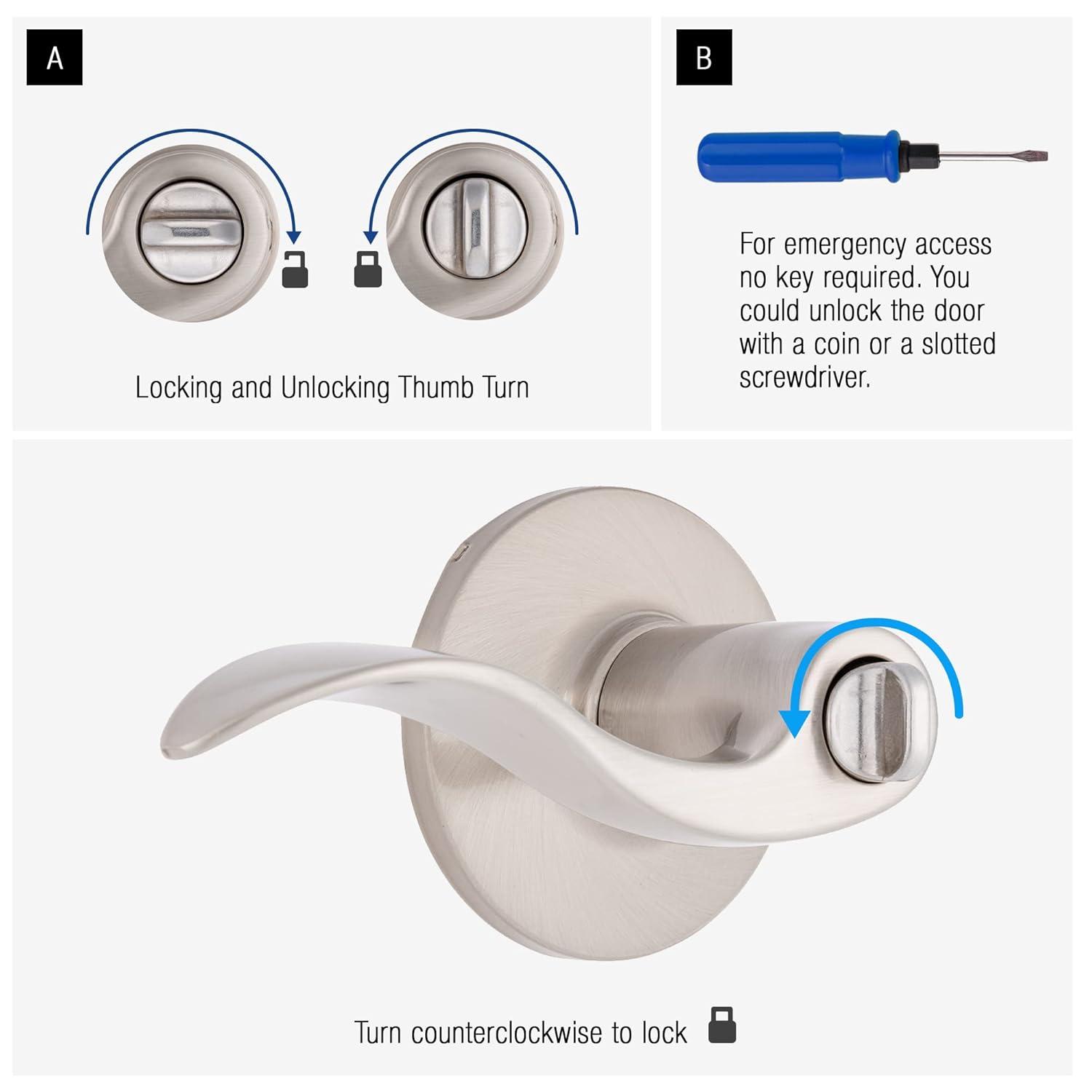 Brinks Raleigh Transitional Privacy Wave Lever