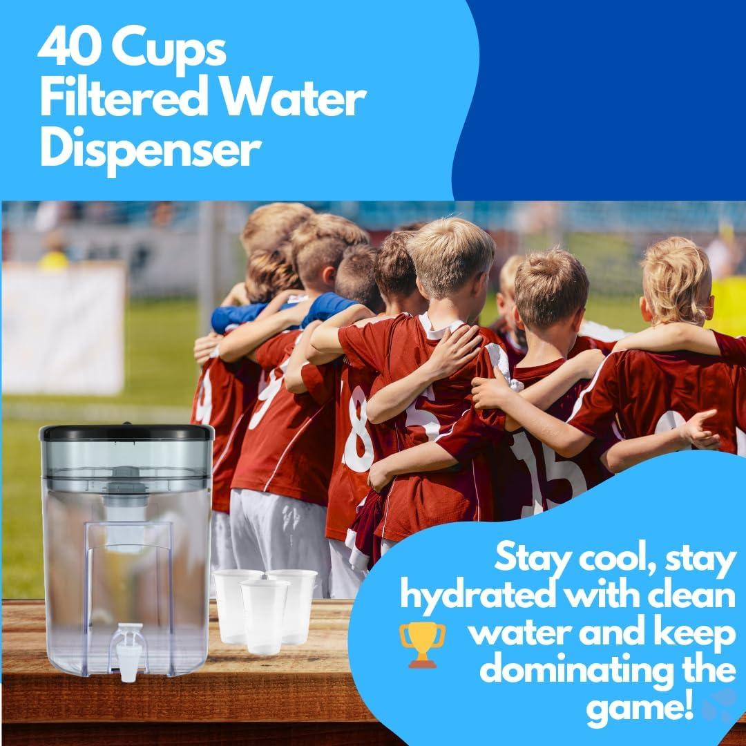 OnlyPure 40-Cup Water Filtration Pitcher, IAPMO Certified, 5X Lifetime, 99% Lead Reduction