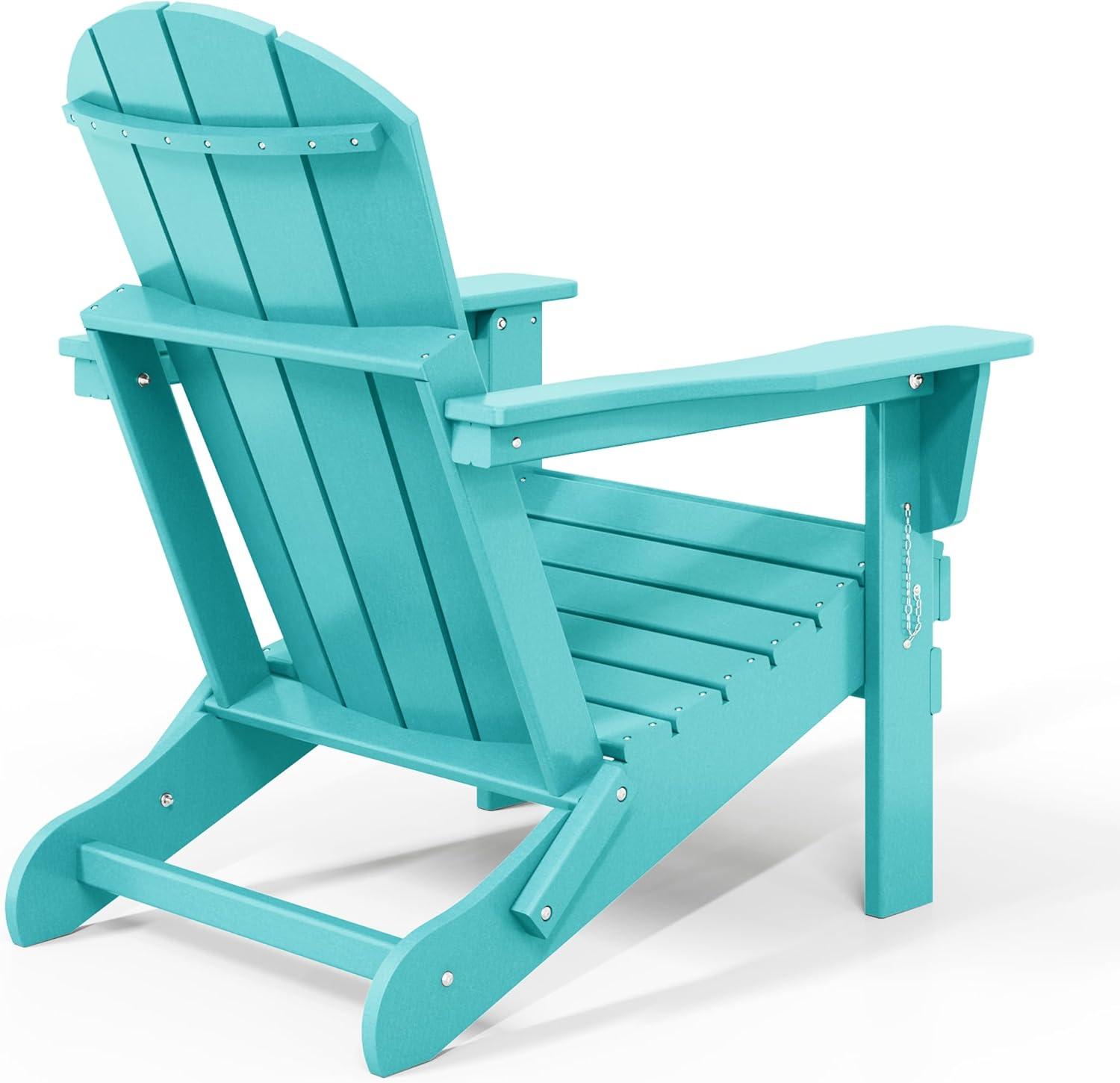 WestinTrends Malibu HDPE Outdoor Patio Folding Poly Adirondack Chair