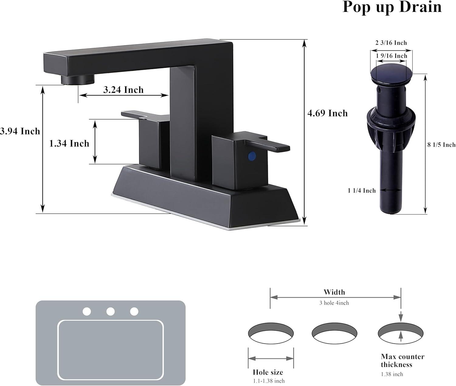 Centerset 2-handle Bathroom Faucet