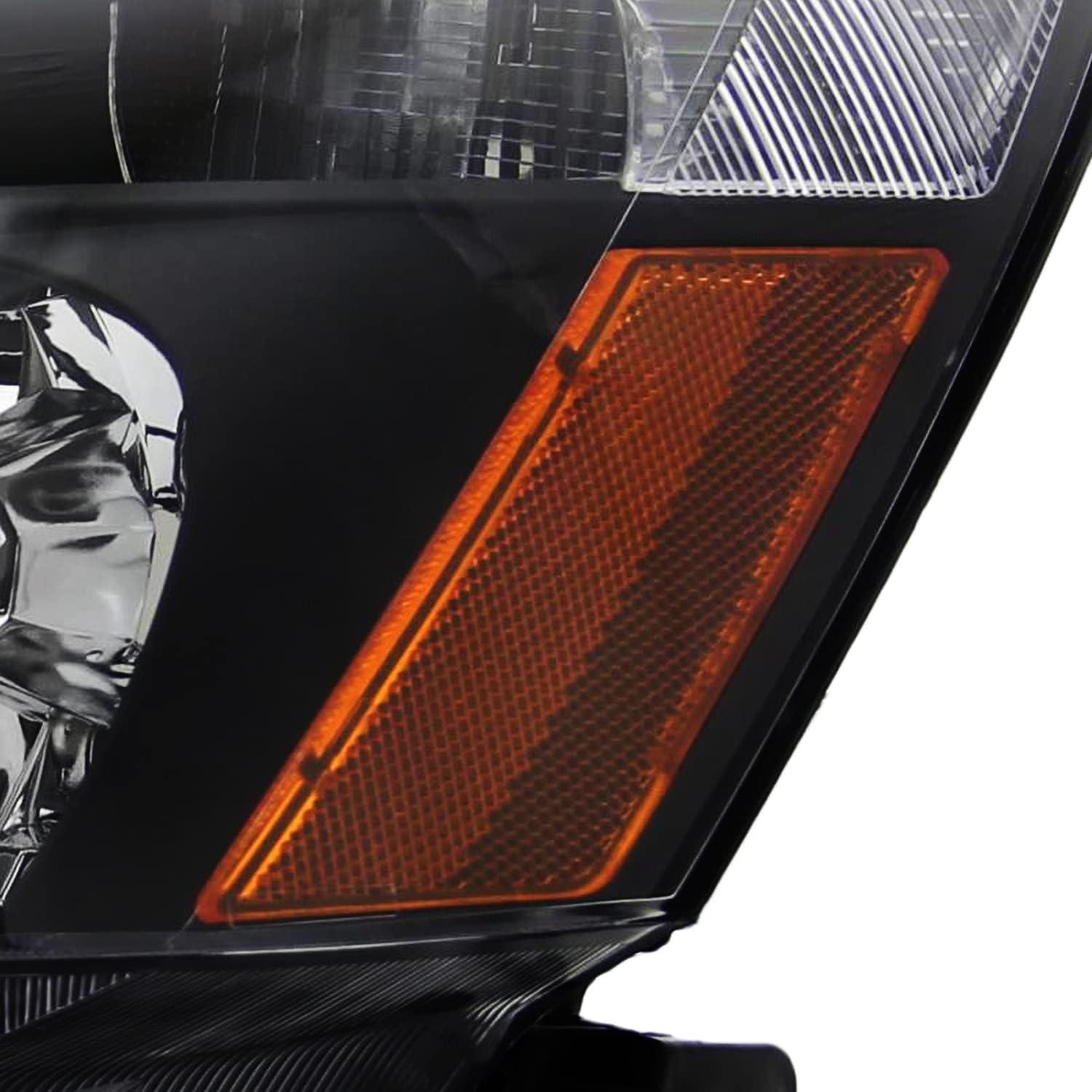 Spec-D Tuning Black Headlights Compatible with 2003-2007 Honda Accord LX EX L+R Pair Head Light Lamp Assembly