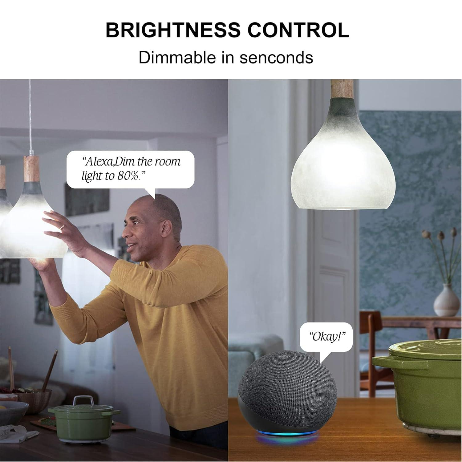 Sengled Smart Light Bulbs, WiFi Light Bulbs, Alexa Light Bulb, Smart Bulbs that Work with Alexa & Google Assistant, A19 Daylight (5000K) No Hub Required, 800LM 60W Equivalent High CRI>90, 2 Pack