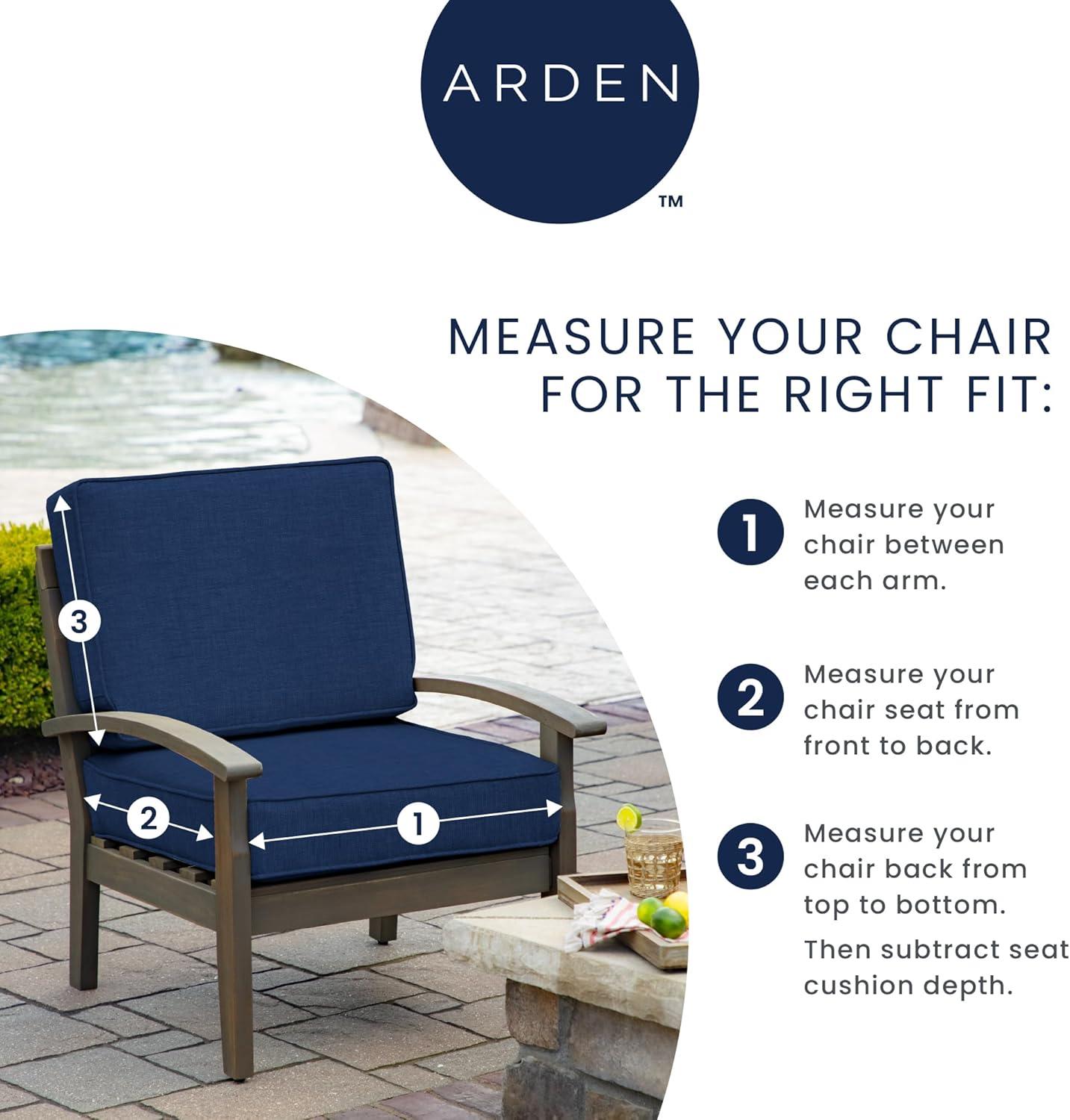 ARDEN Arden earthFIBER Plush Modern Tufted Polyfill Dining Chair Cushion, 21 x 40 (Set of 2)