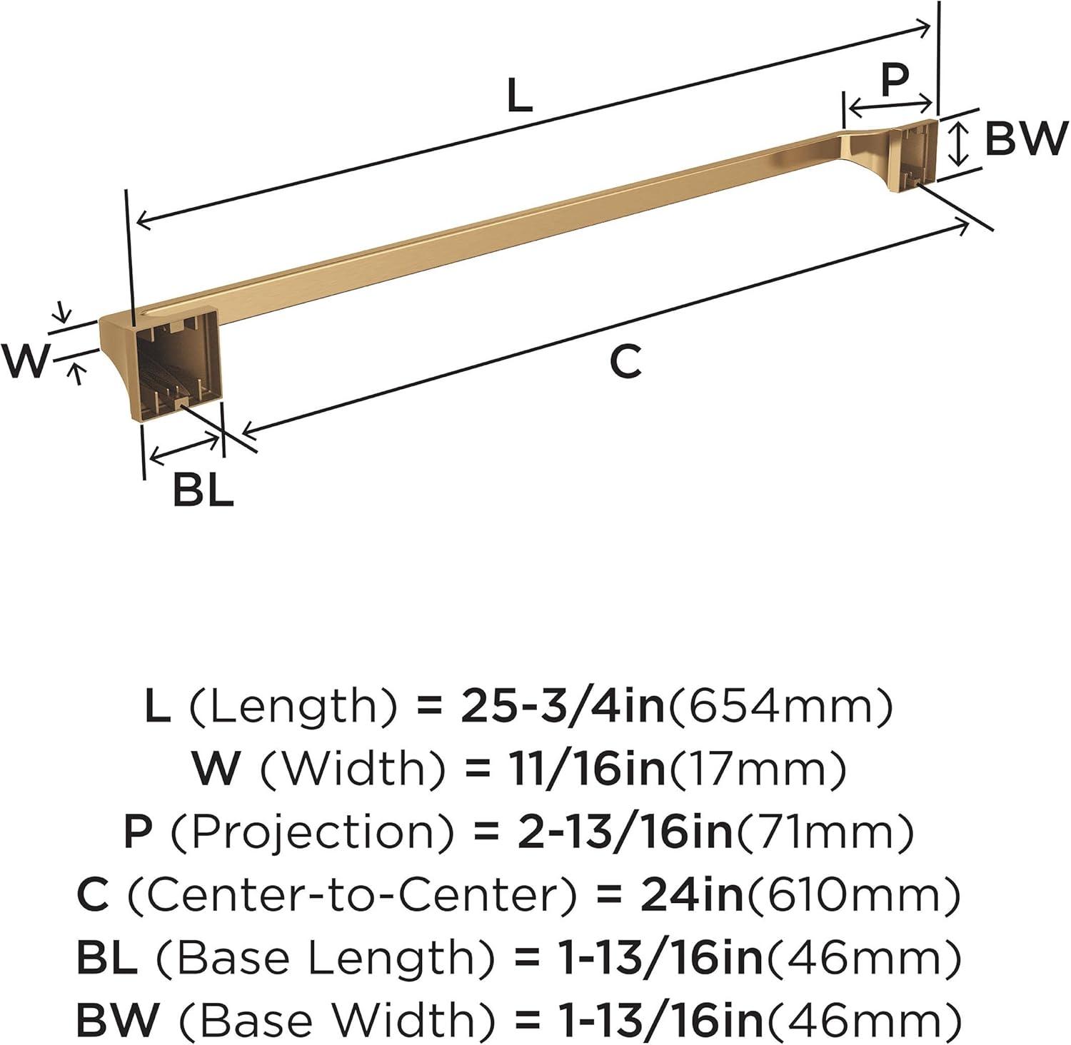 Amerock Mulholland Champagne Bronze 24 inch (610mm) Towel Bar