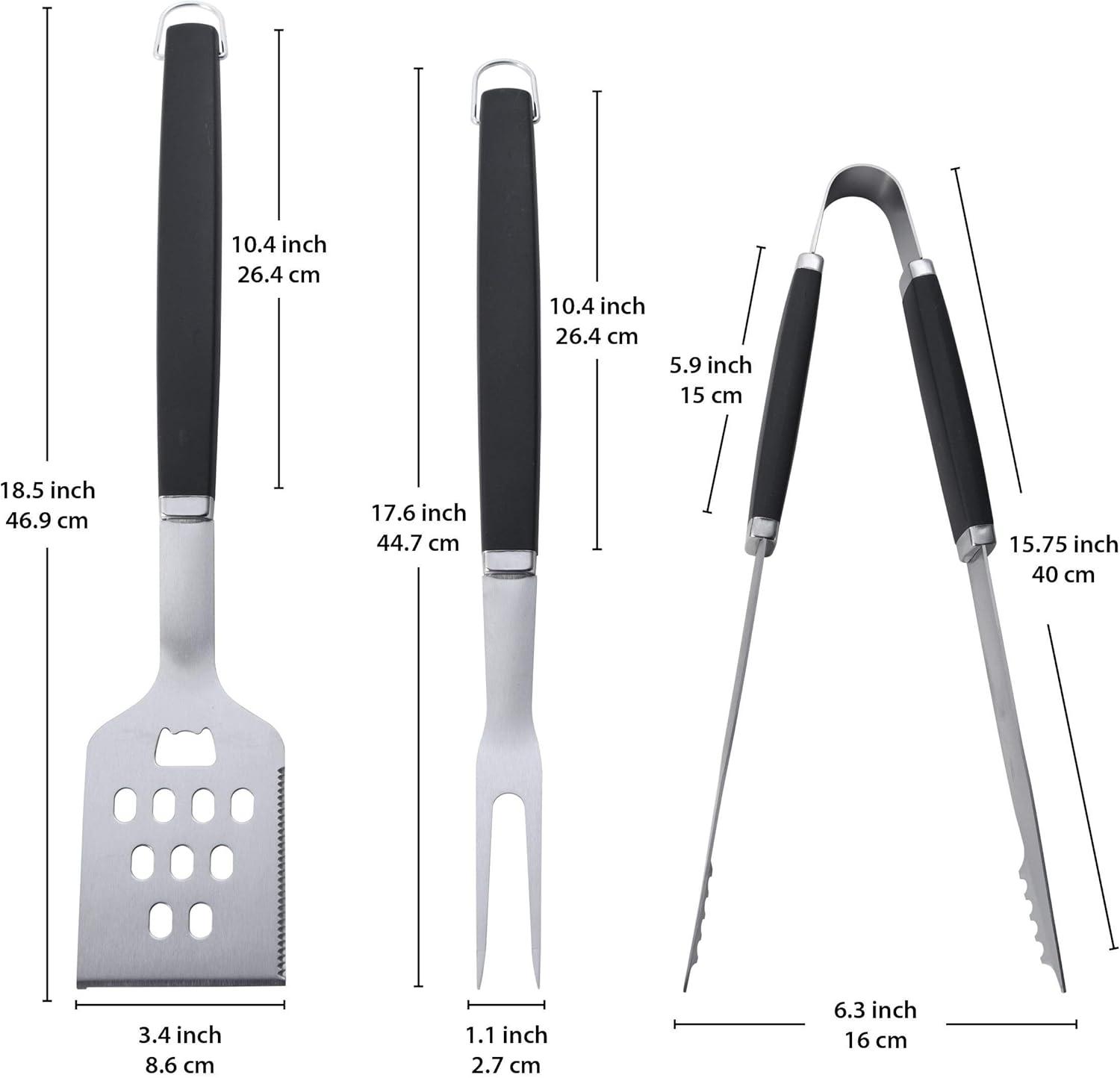 Farberware BBQ 3-piece Tool Set: Turner, Tong, Fork