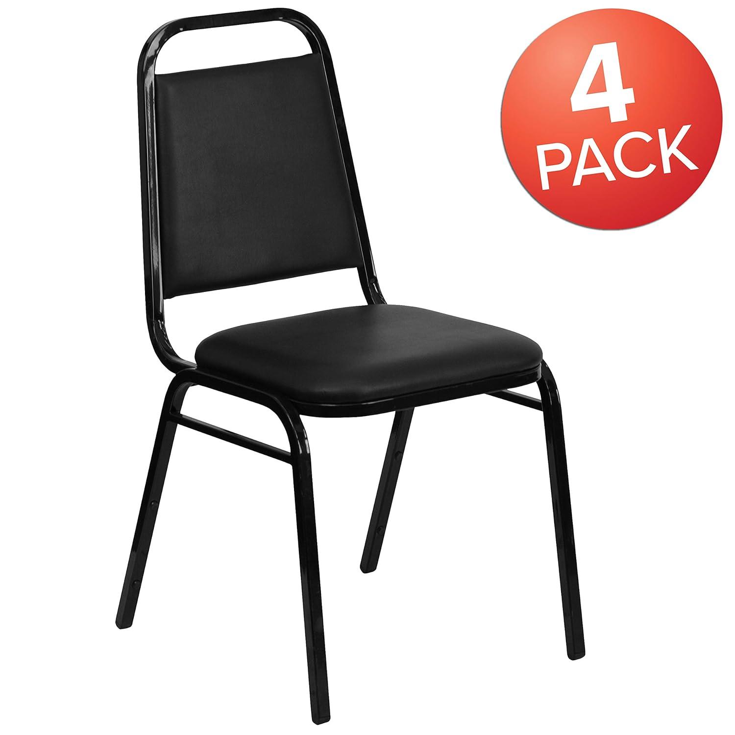 Flash Furniture Amaya Trapezoidal Stacking Banquet Chairs (Set of 4)