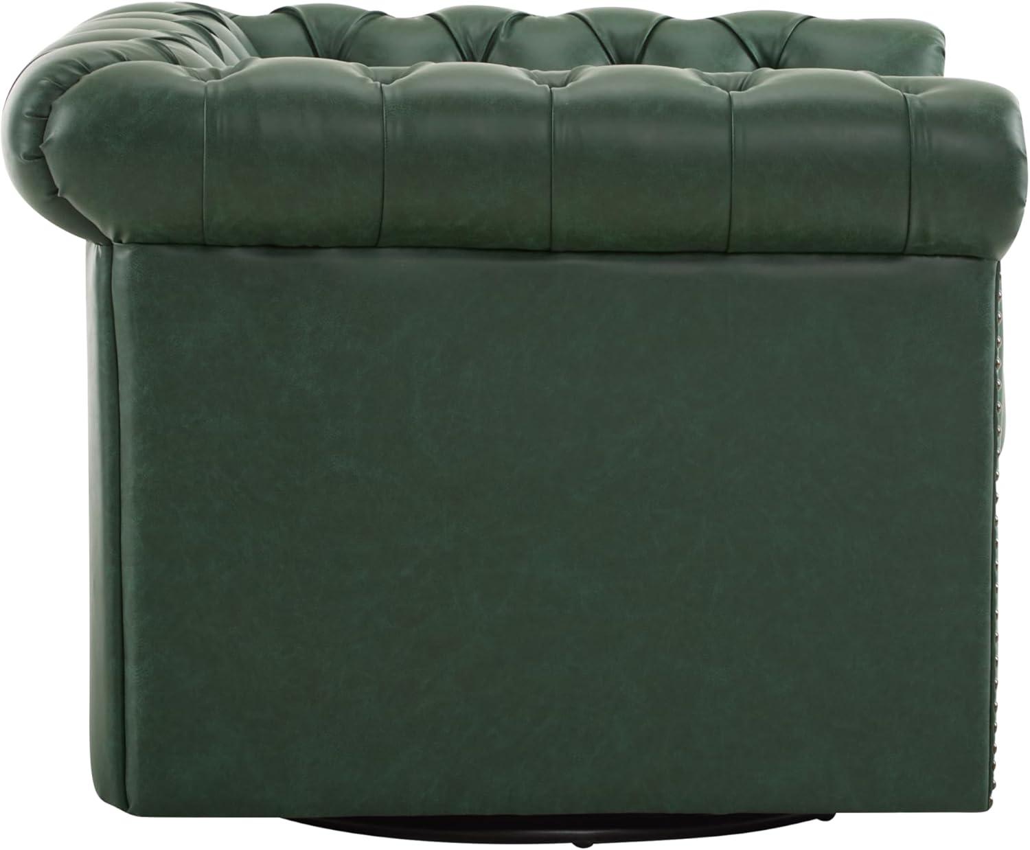 Christopher Knight Home Lawrence Chesterfield Upholstered Swivel Club Chair