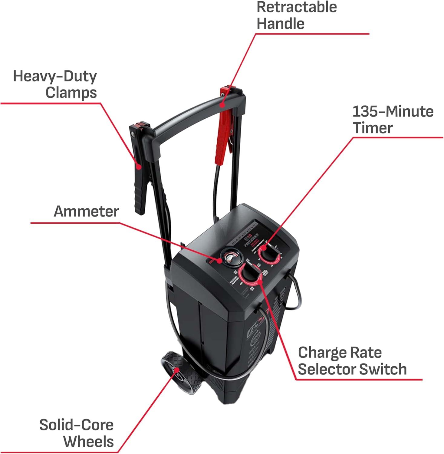 Rugged All-Purpose 12/24V Dual Voltage Manual Wheel Charger