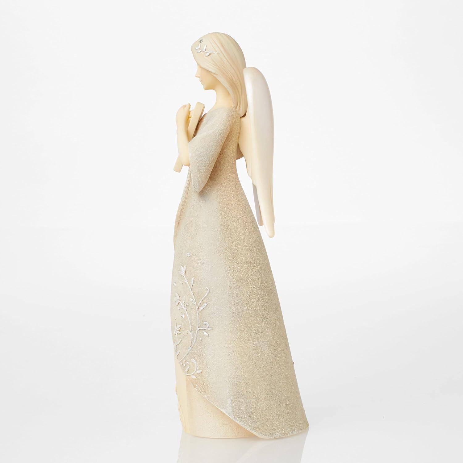 Enesco 6006505 Foundations Heart Hold You in Heaven Bereavement Angel Figurine