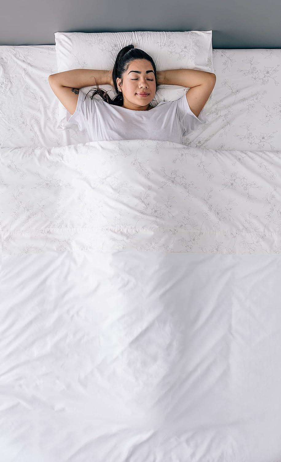 Chanasya Floral Microfiber Percale Sheet Set