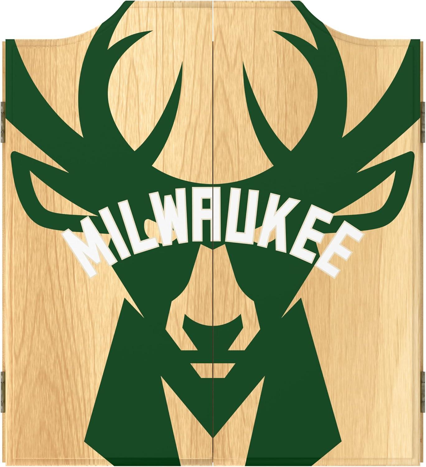 Trademark Global NBA Trademark Global Bristle Dartboard And Cabinet Set (Darts Included)