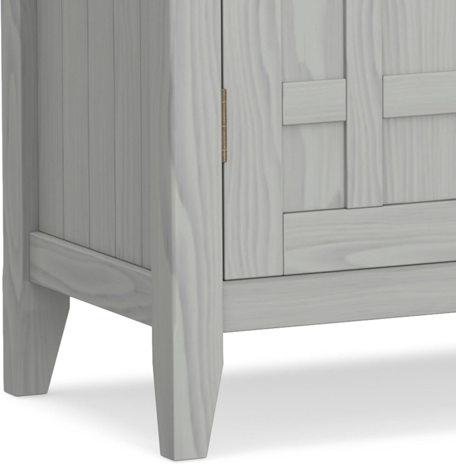 Simpli Home Bedford 54"W Solid Wood Sideboard Buffet and Wine Rack, 2 Drawers, and 2 Cabinets