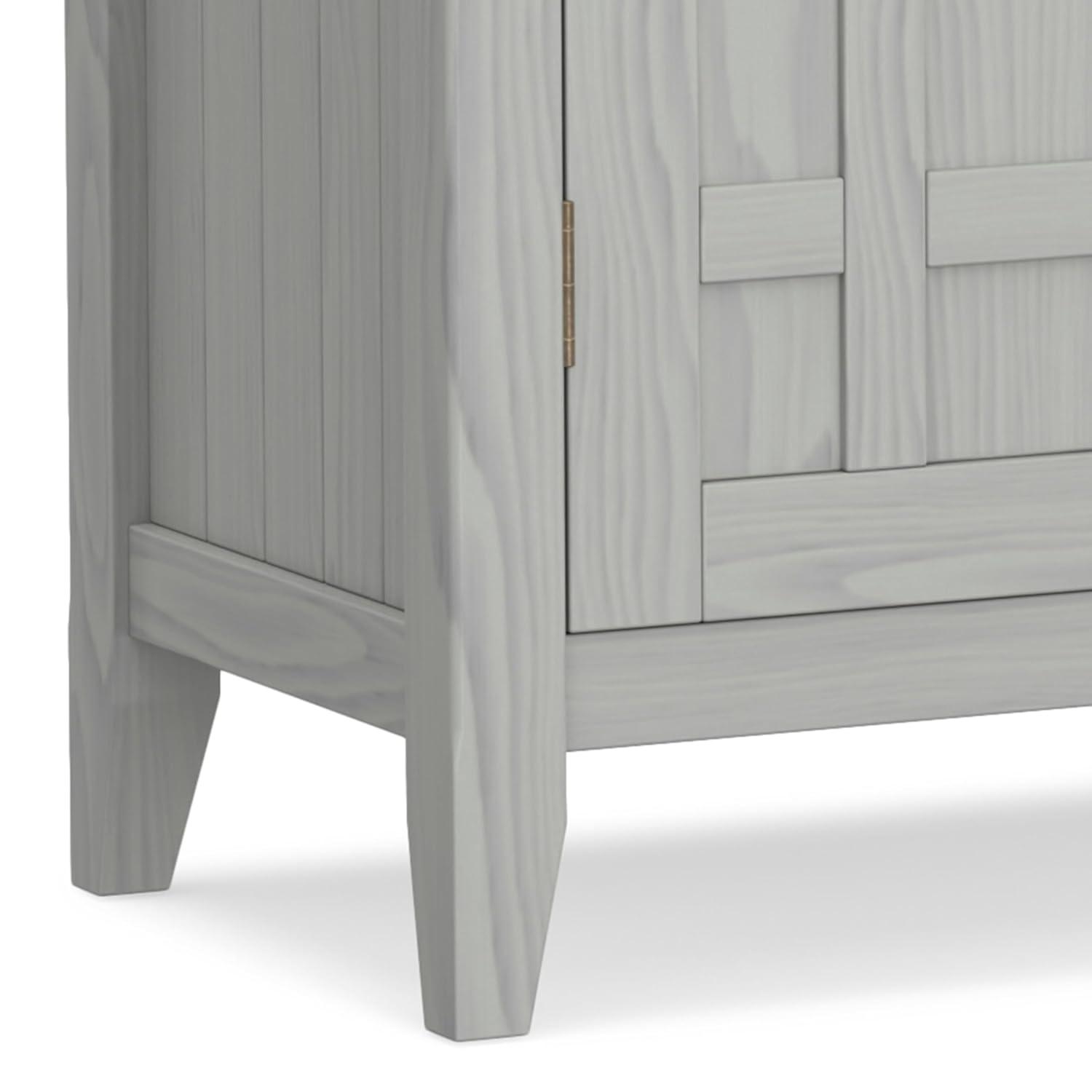 Simpli Home Bedford 54"W Solid Wood Sideboard Buffet and Wine Rack, 2 Drawers, and 2 Cabinets