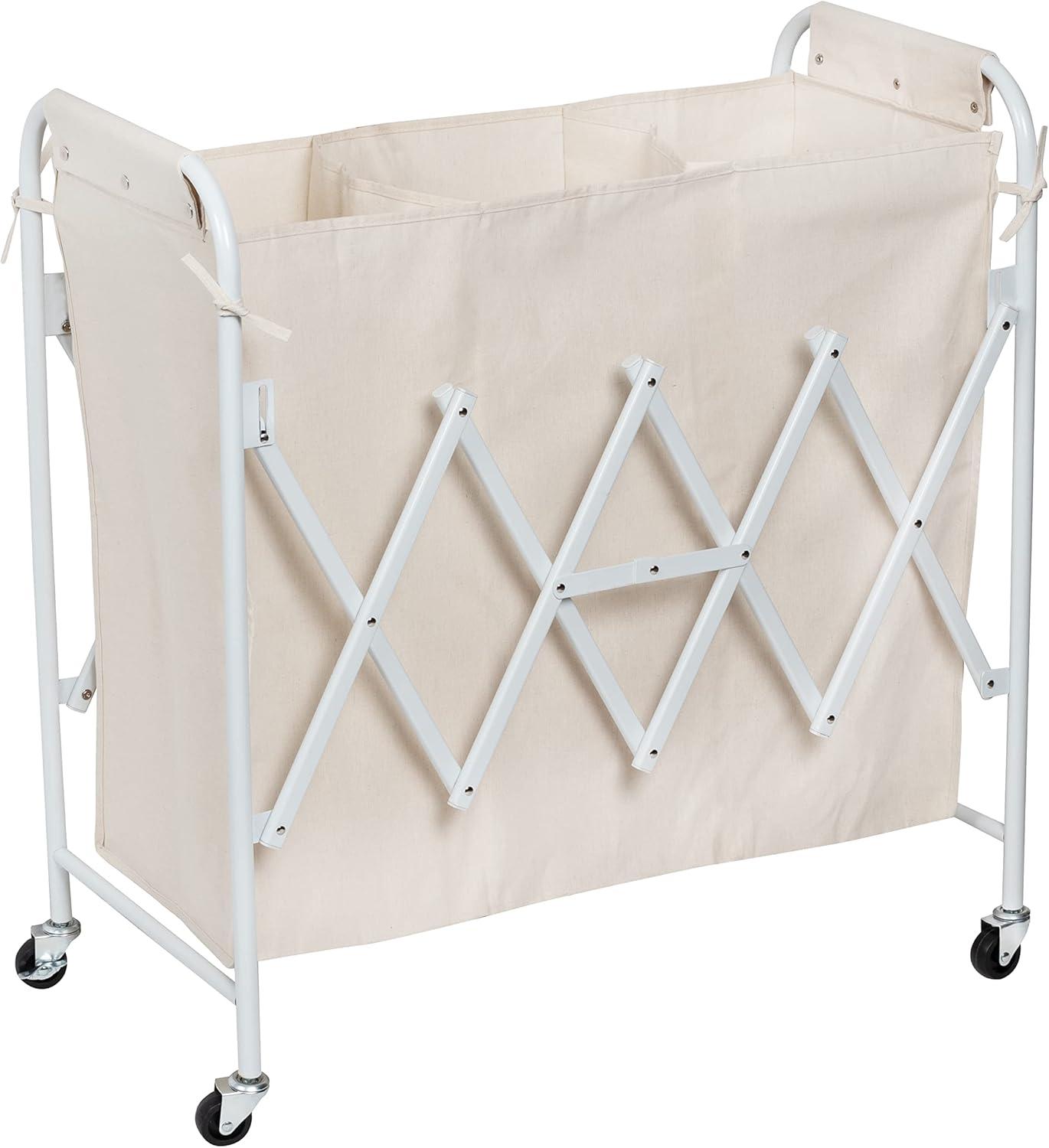 Accordion Triple Sorter Laundry Hamper