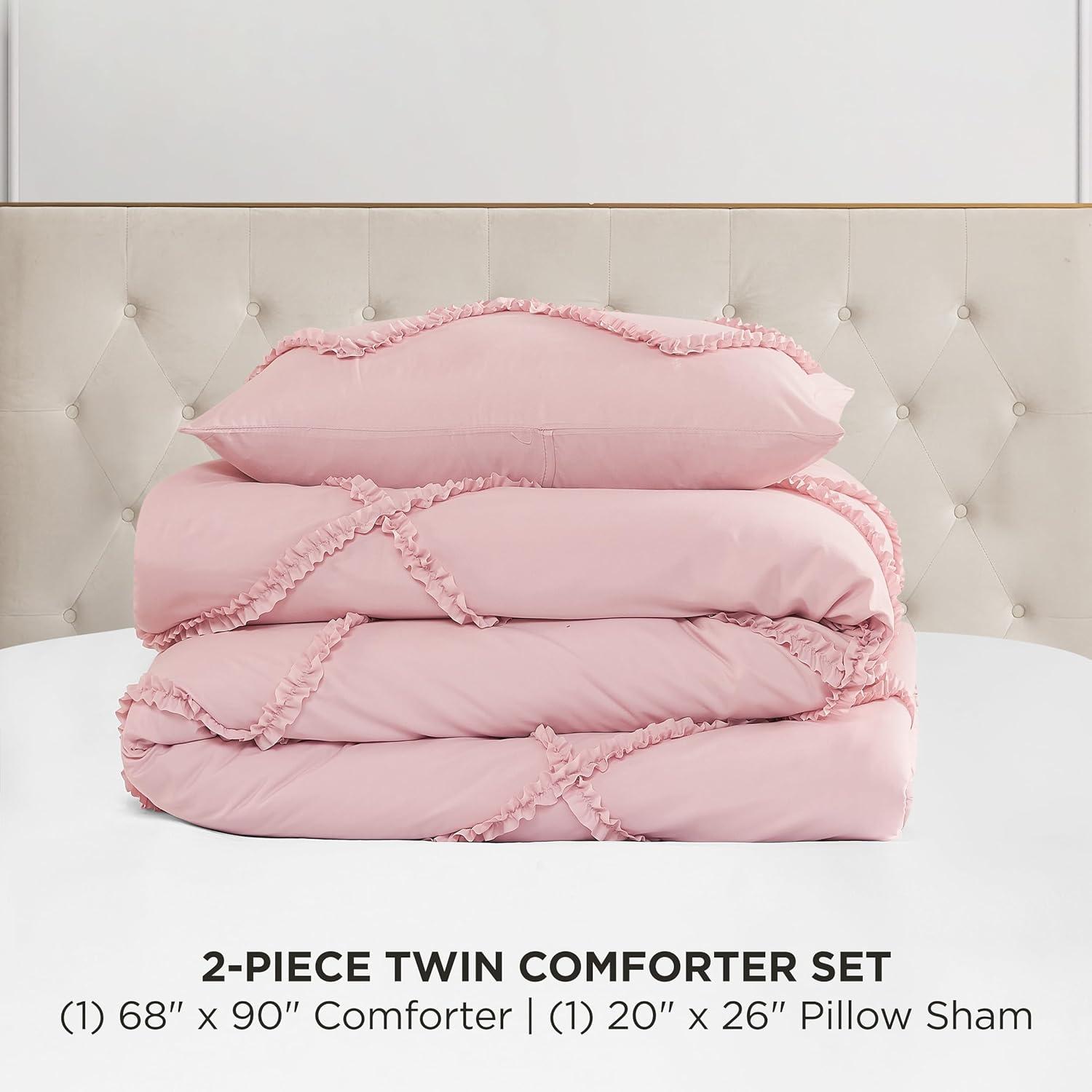 Juicy Couture Diamond Ruffle Reversible Comforter & Shams Bedding Sets