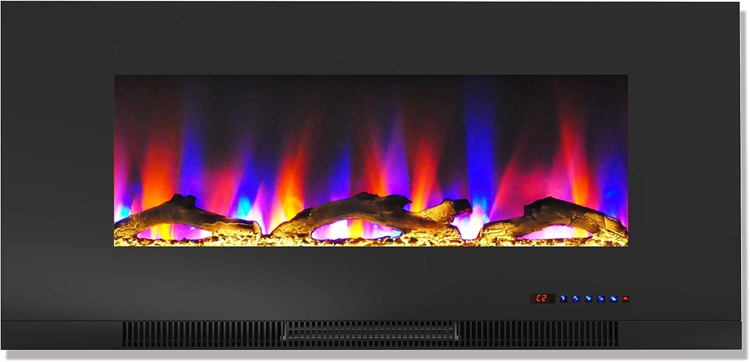 Cambridge Cambridge Wall Mount Electric Fireplace Heater with Remote Control for Indoor Use in Living Room, Bedroom, Home Office