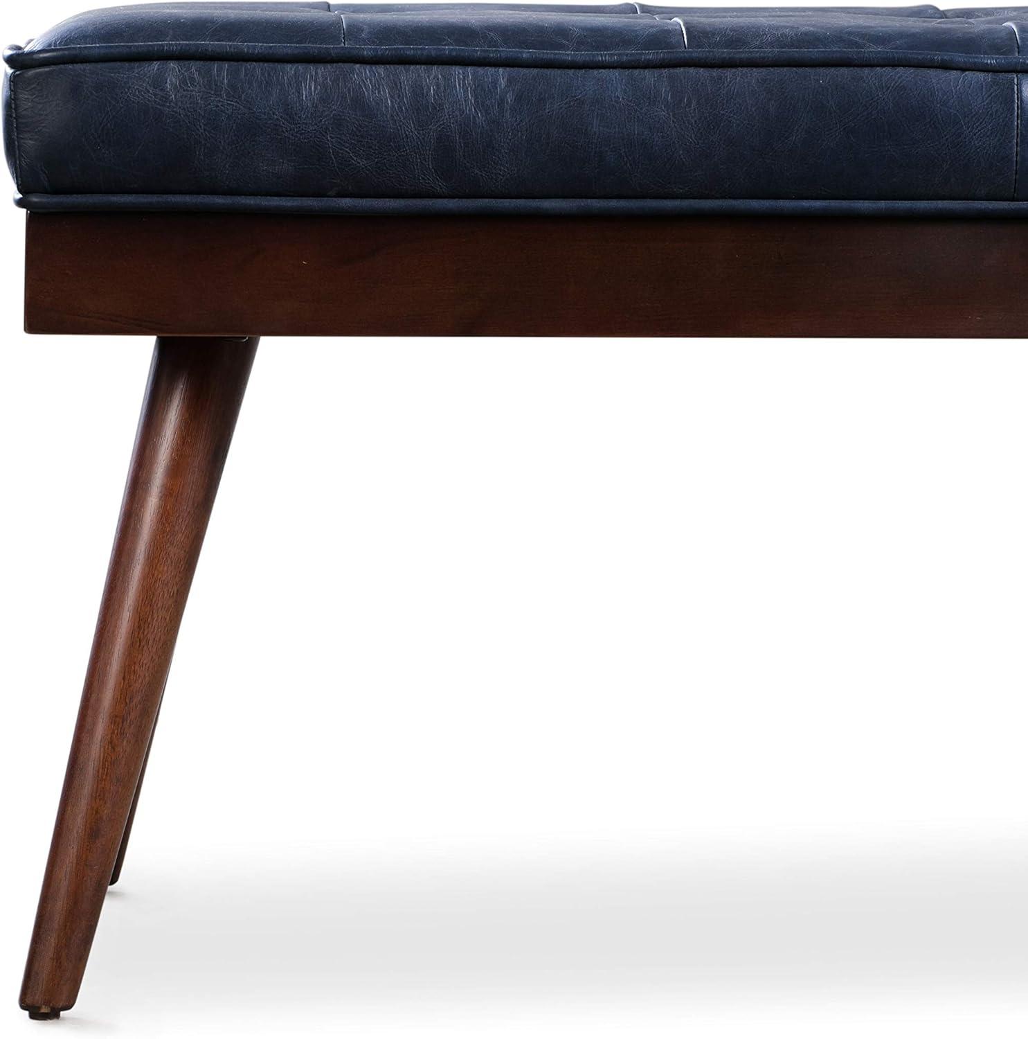 Athan Full-Grain Italian Genuine Leather Bench