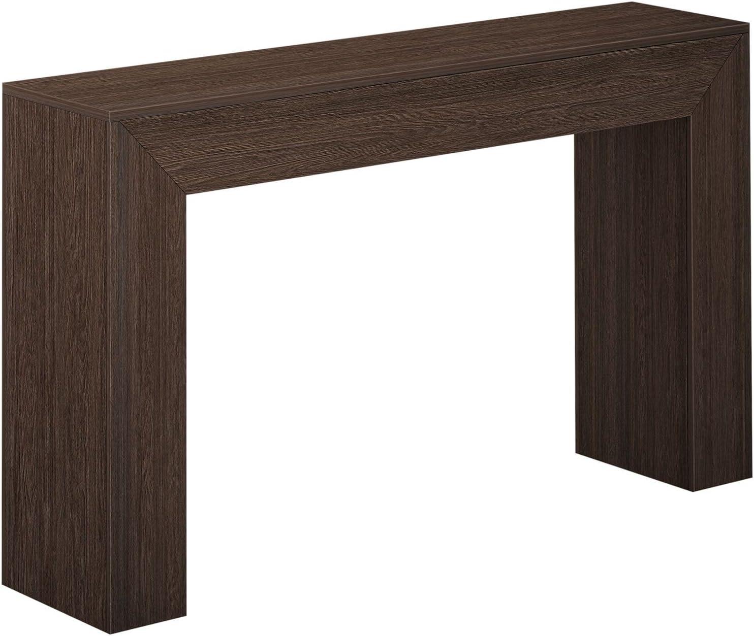 Plank+Beam Grand Console table, 56" Solid Wood Modern Sofa Table, Entryway Table for Hallway, Behind the Couch, Living Room, Foyer, Walnut Wirebrush