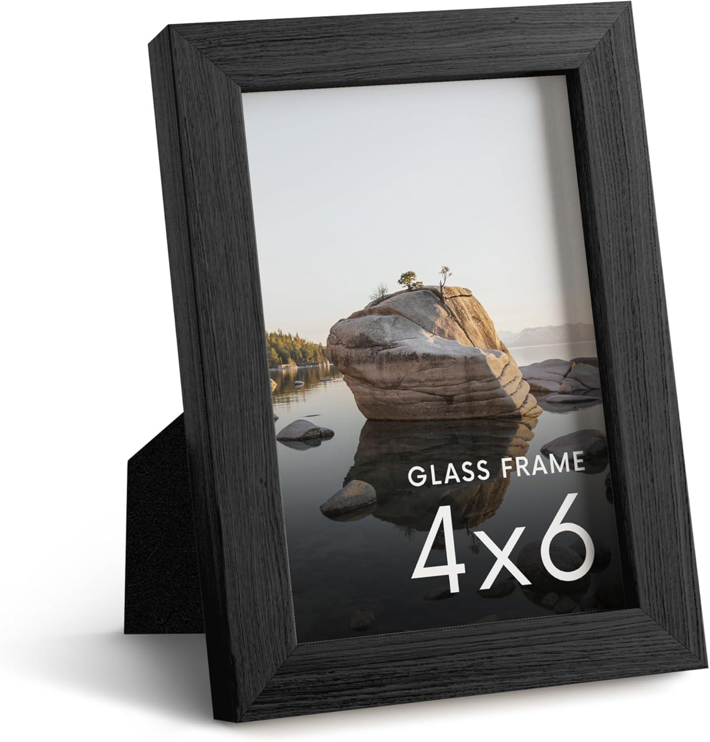 Haus and Hues Oak Wood Single Picture Frame with Real Glass