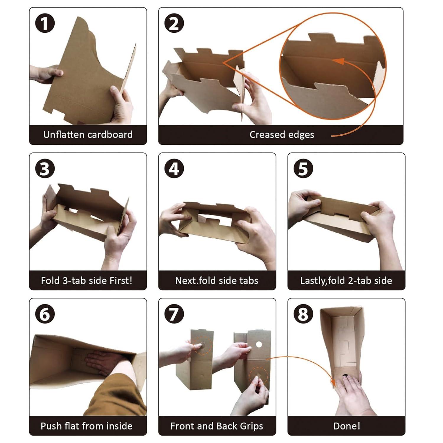 HUAPRINT Magazine File Holder(12 Pack,White)-Folder Holder,Desk File Organizer,Document Holder Box,Magazine Storage Box,With Labels