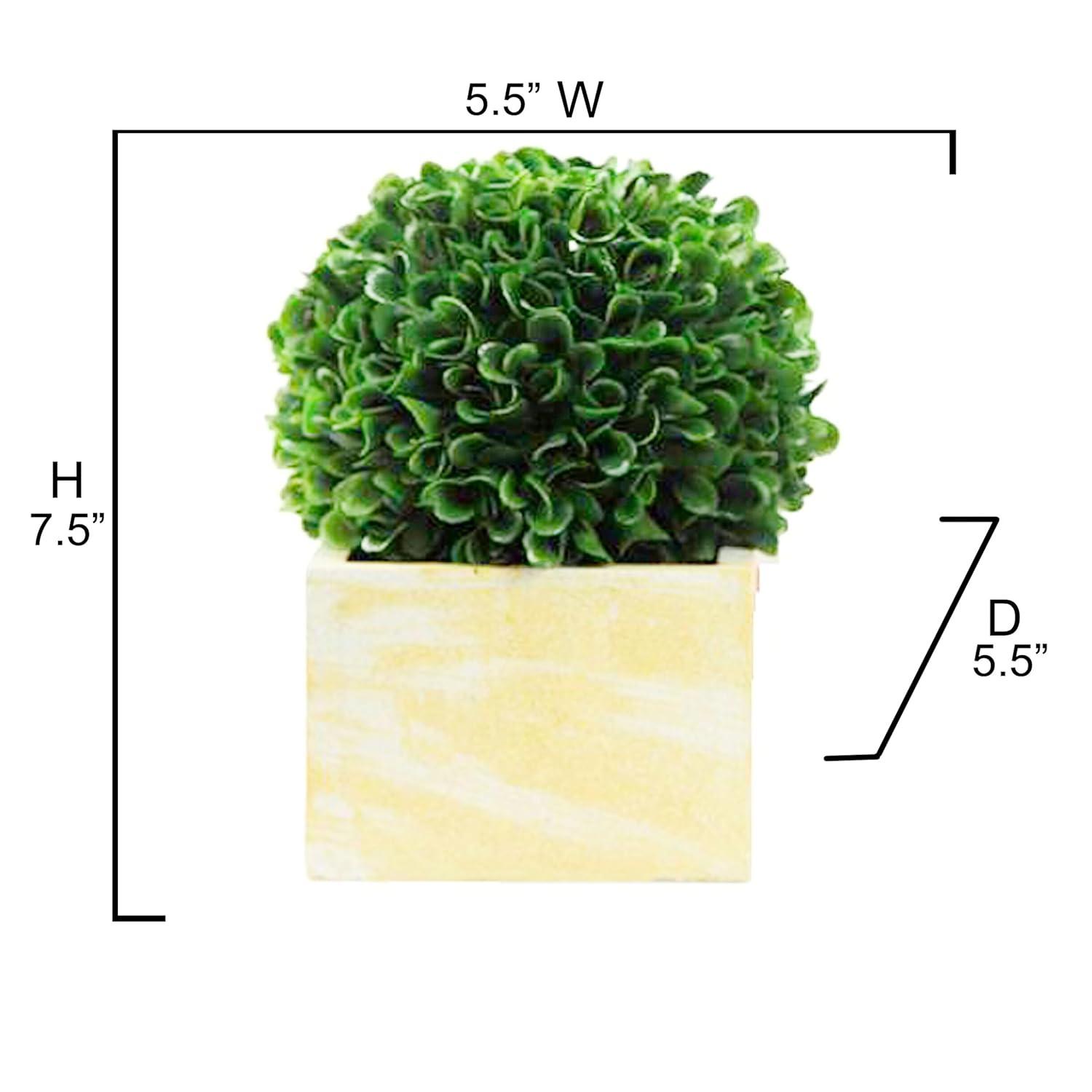 Admired by Nature 3 Ball Topiary Plants Artificial Boxwood Topiary Faux Topiaries Planters Potted Plants Artificial boxwood balls for pots for Home Decor, Office Desk, Front Porch Indoor and Outdoor
